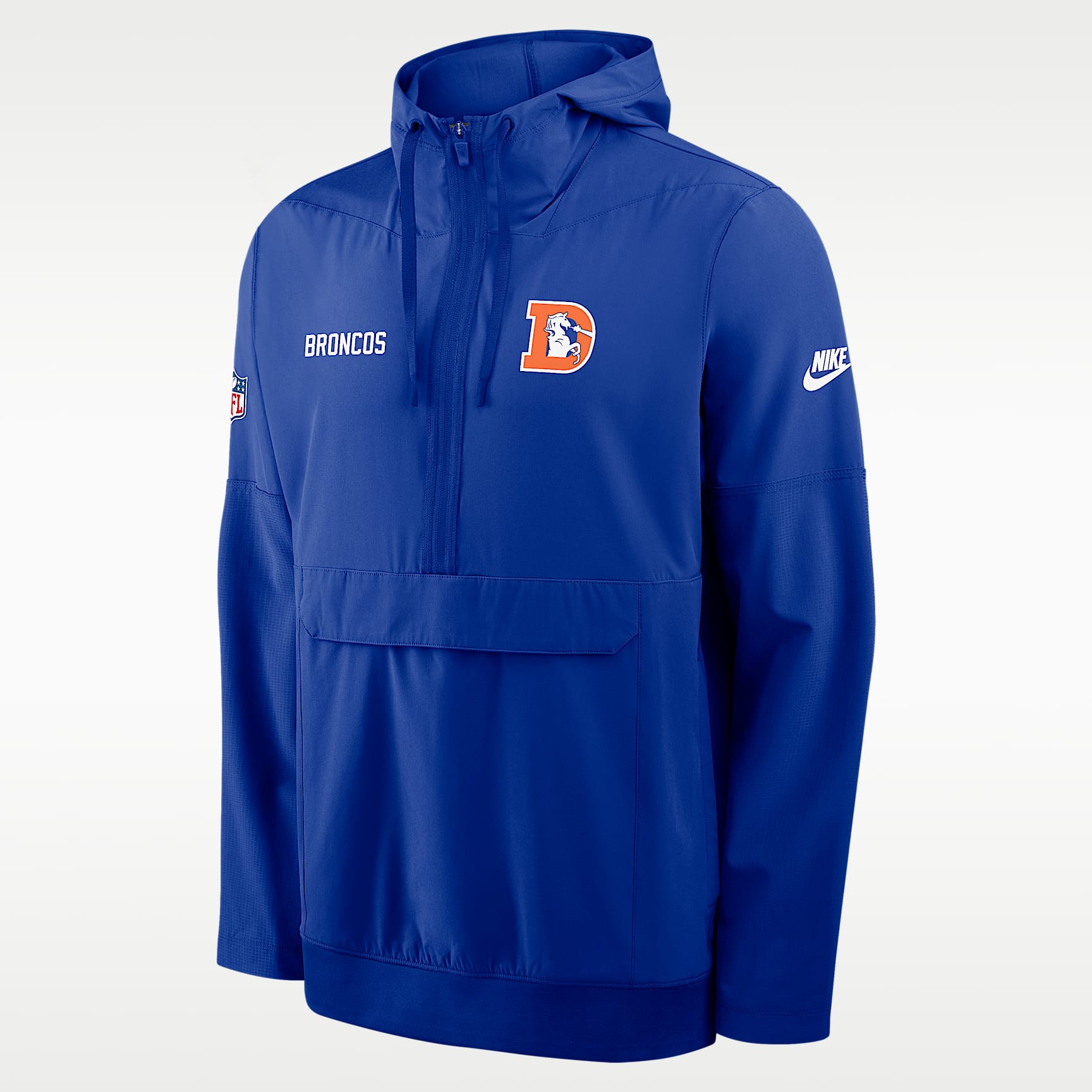 Denver Broncos Alt Option Route Anorak Men's Nike NFL 1/2-Zip